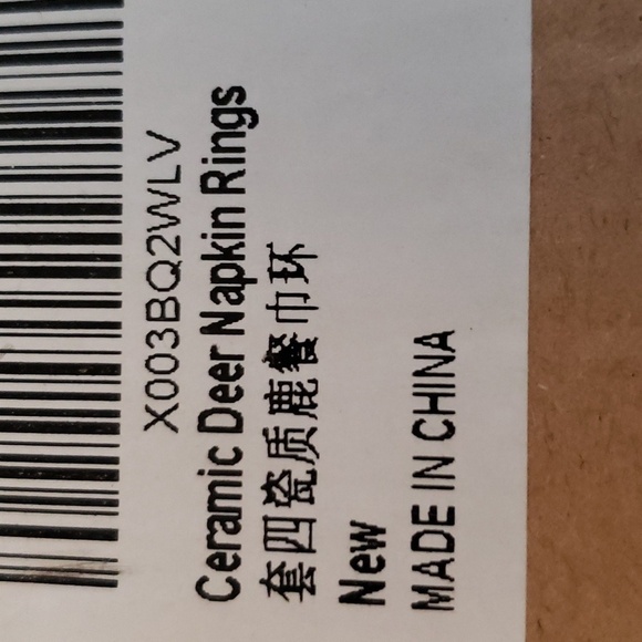 KiaoTime Porcelain Deer Napkin Rings in White Set of 5 - Picture 7 of 9